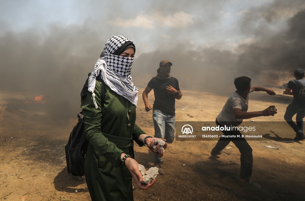 Protest at Gaza-Israel border