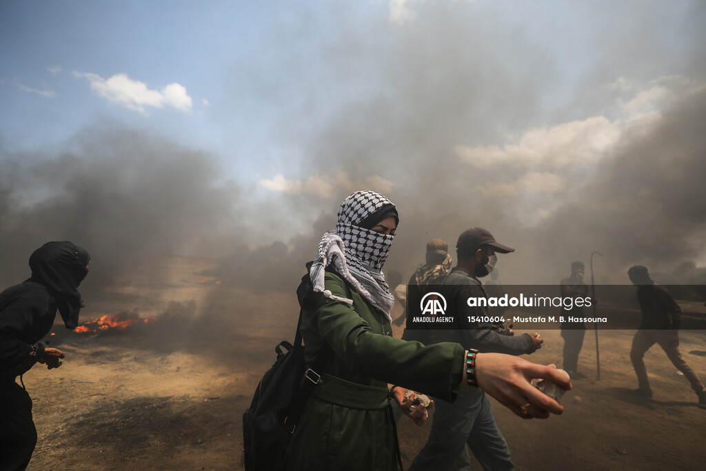 Protest at Gaza-Israel border