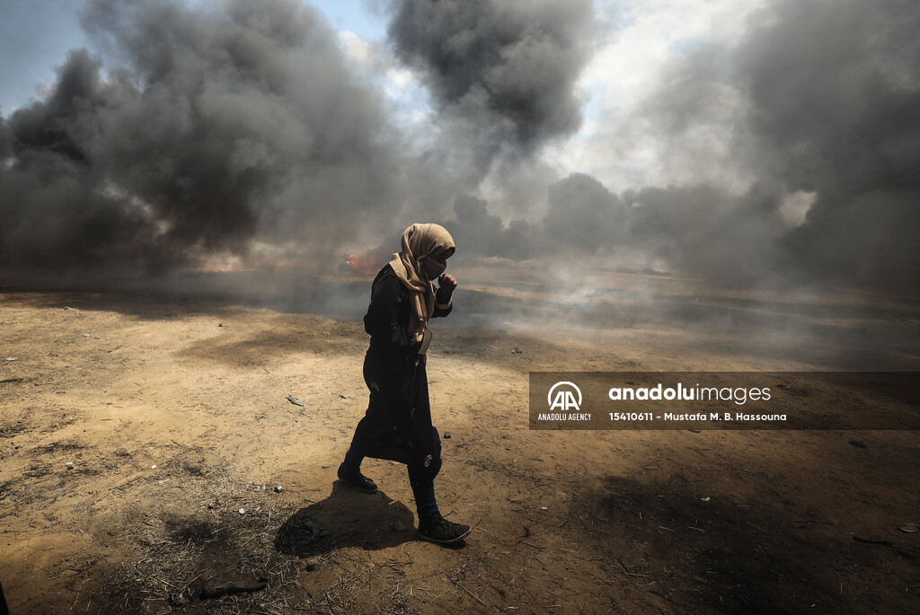 Protest at Gaza-Israel border