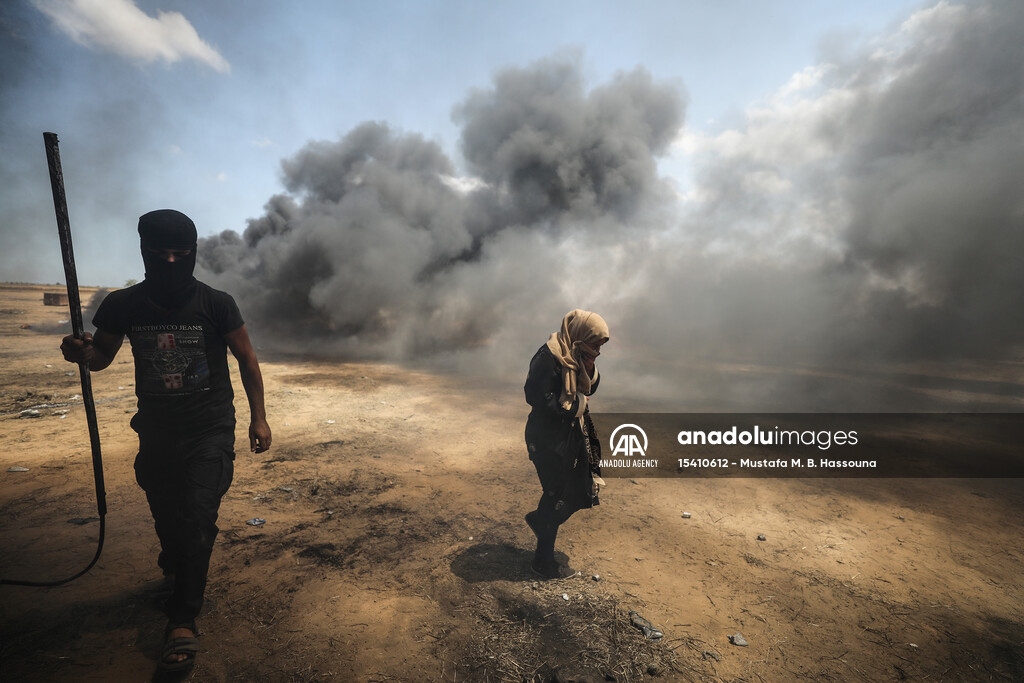 Protest at Gaza-Israel border