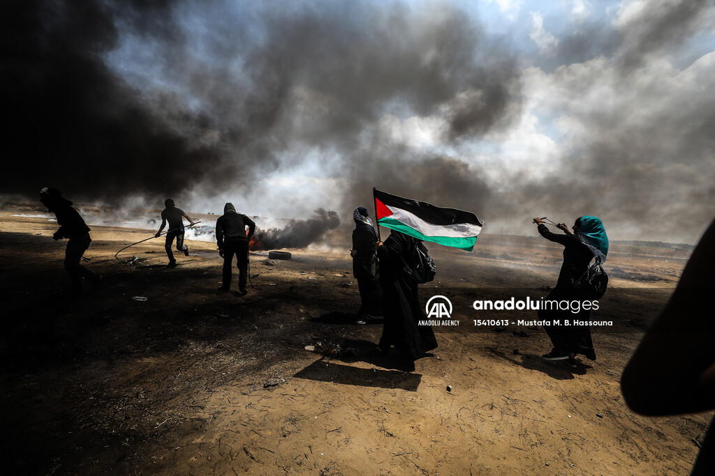 Protest at Gaza-Israel border