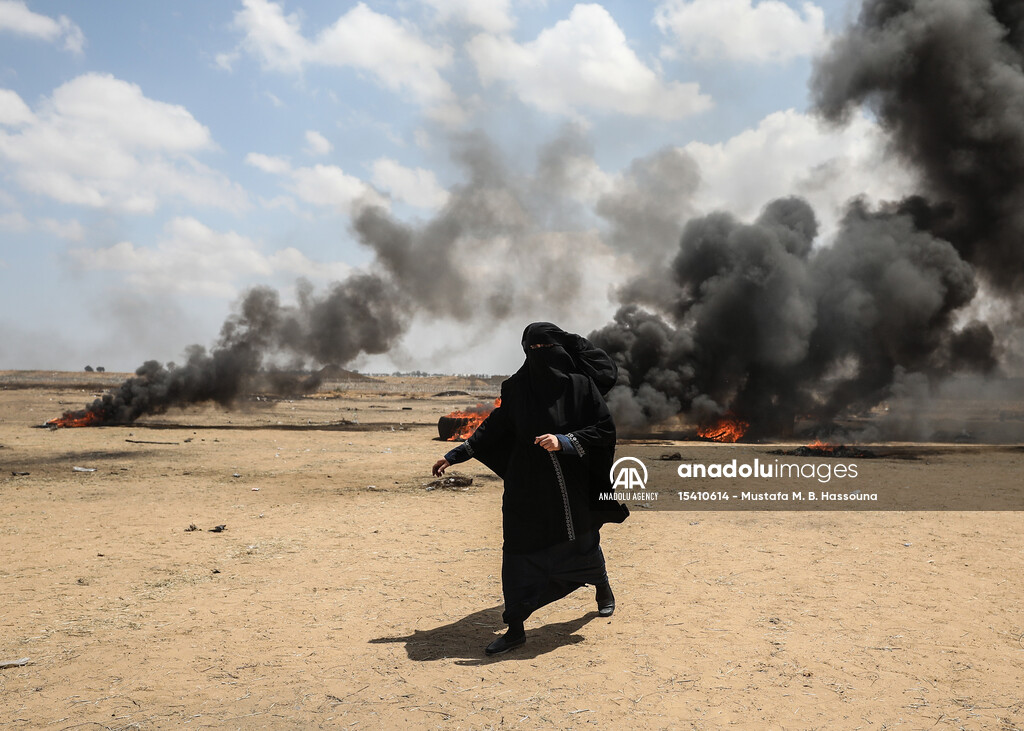 Protest at Gaza-Israel border