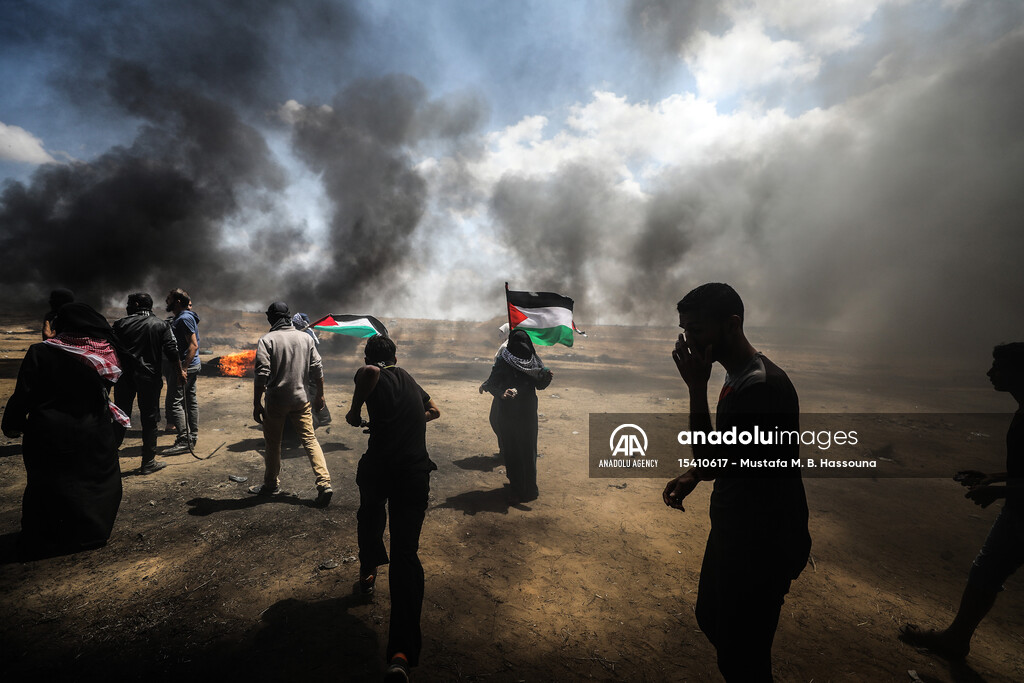 Protest at Gaza-Israel border