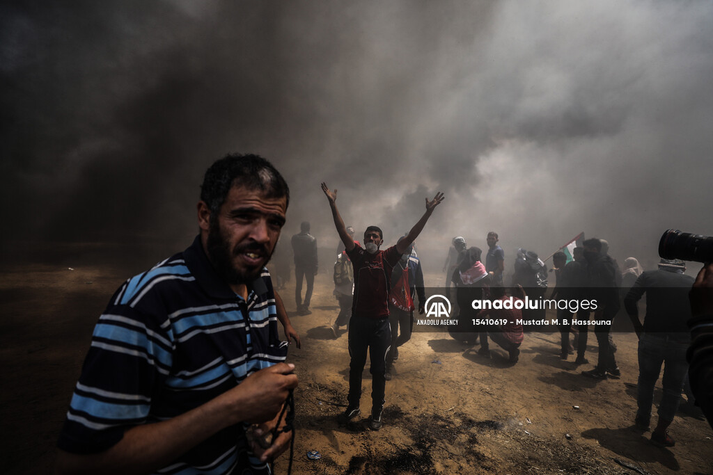 Protest at Gaza-Israel border