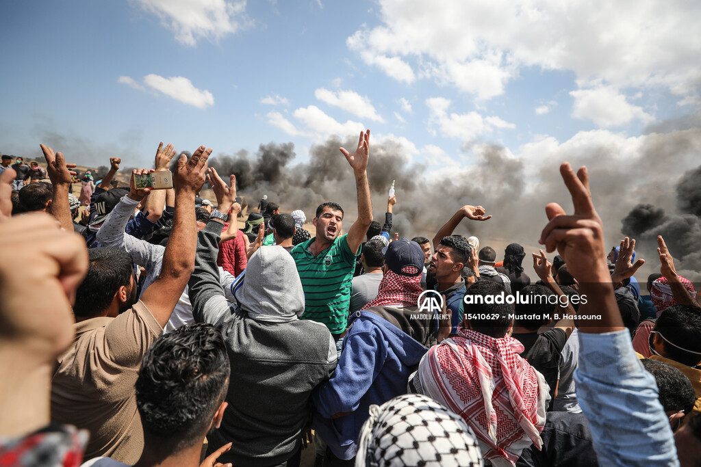 Protest at Gaza-Israel border