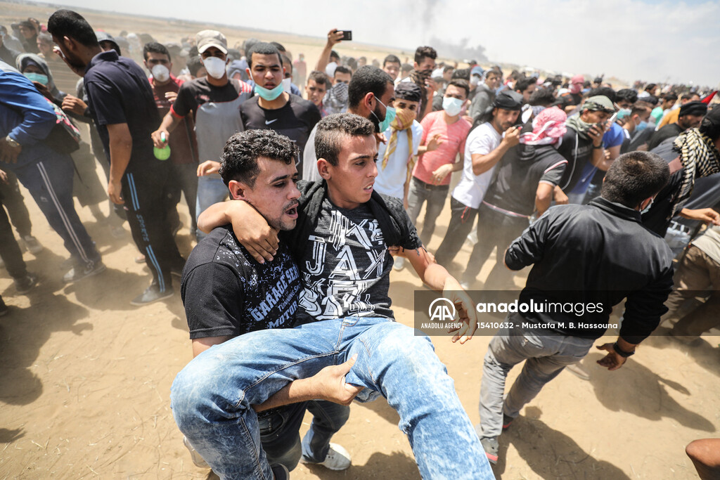 Protest at Gaza-Israel border
