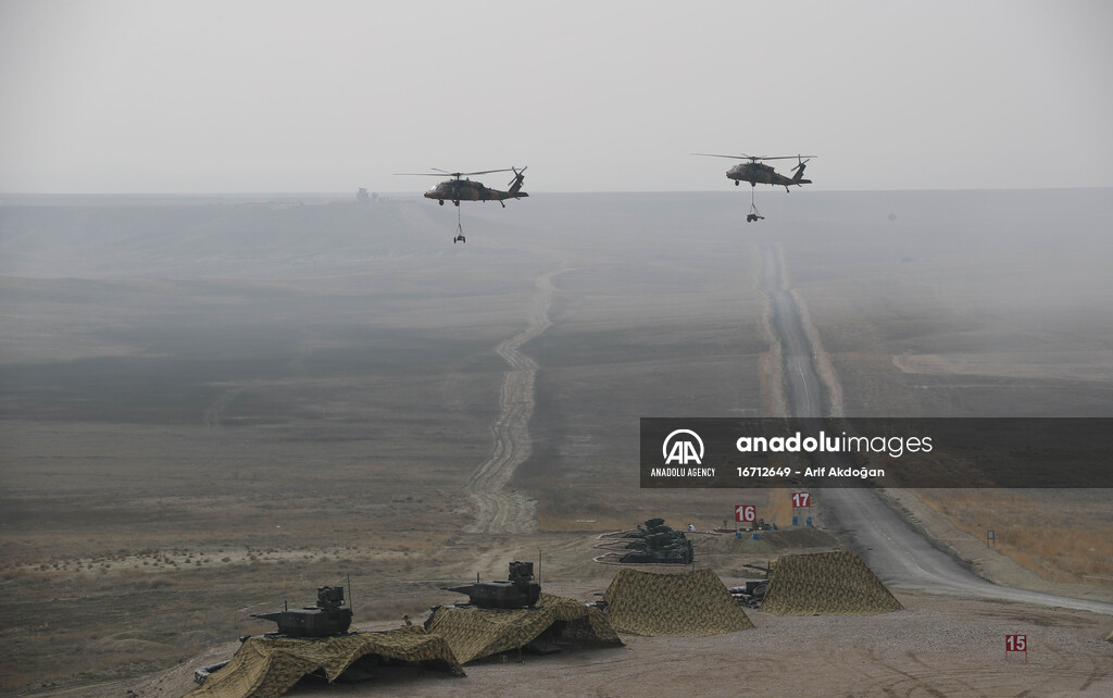 Turkish Army's military drill in Ankara