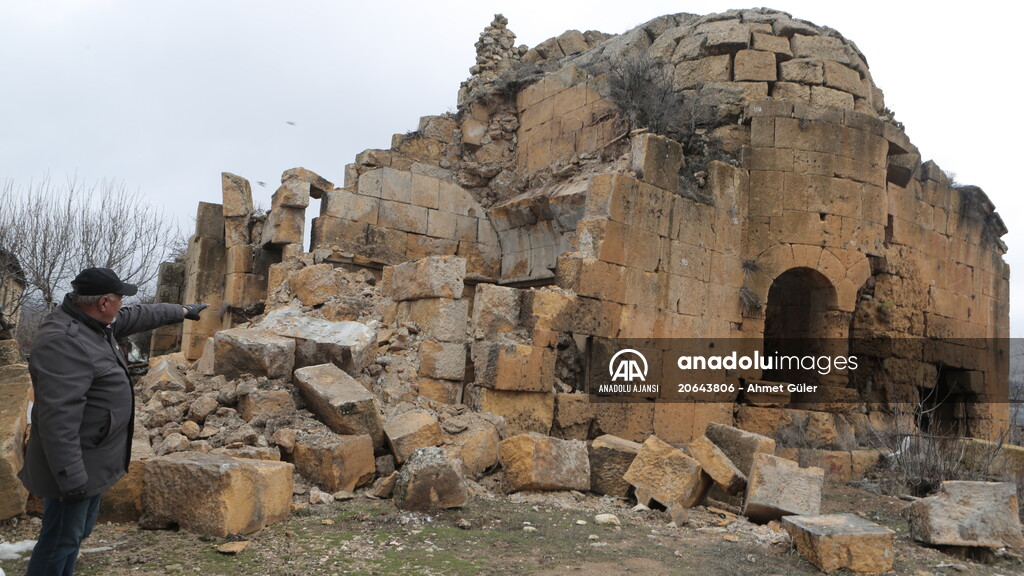 Tarihi Dağpazarı Kilisesi'nin bir bölümü şiddetli yağışlar nedeniyle yıkıldı