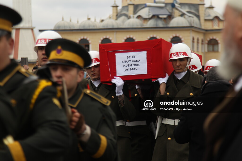 İdlib şehidi Uzman Onbaşı Nihat Kara son yolculuğuna uğurlandı