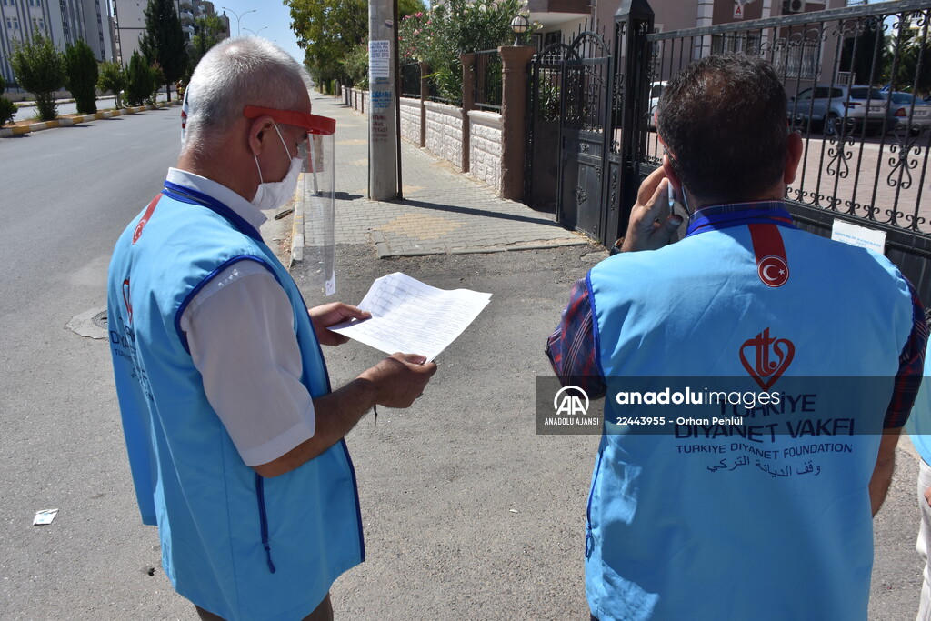 Müftülük personeli filyasyon ekiplerine destek oluyor