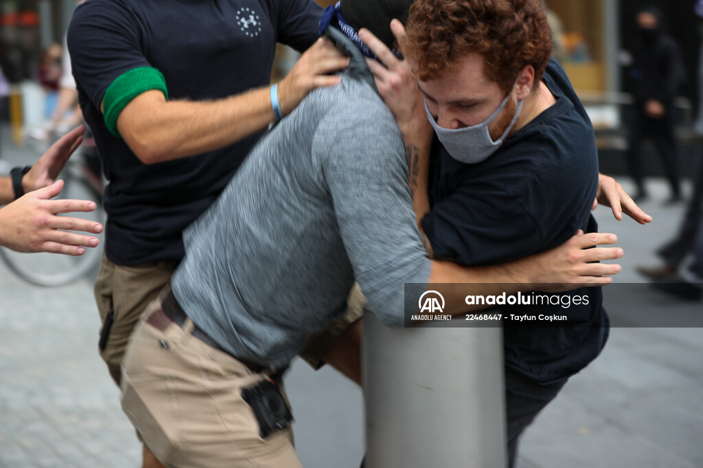 Police detained anti-ICE protestors in NYC