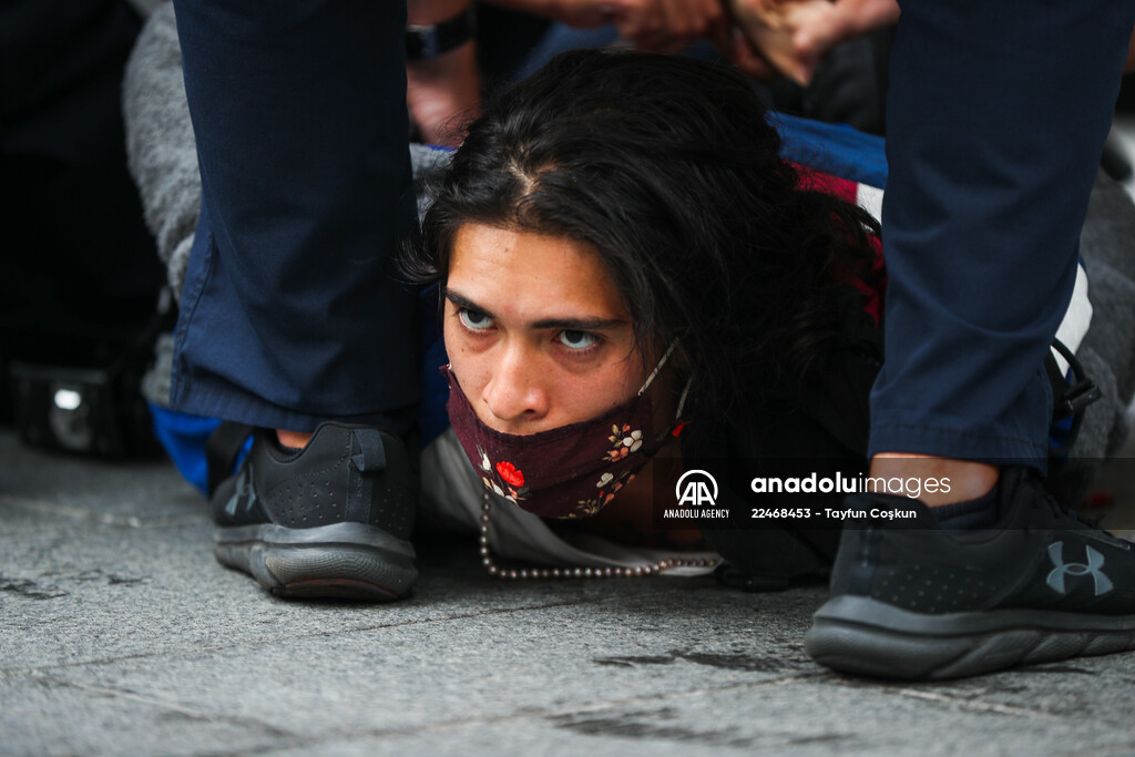 Police detained anti-ICE protestors in NYC