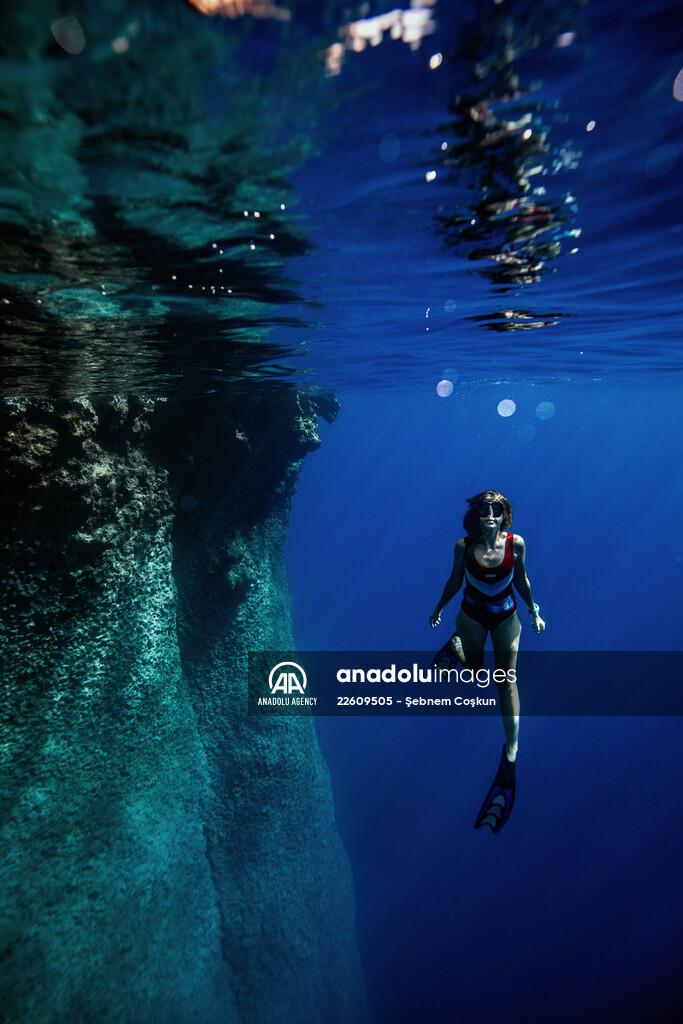 Deep water soloing in Turkey's Antalya