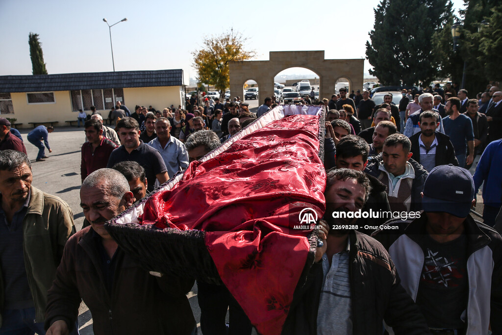 Funeral of Azerbaijanis died in Ganja attack