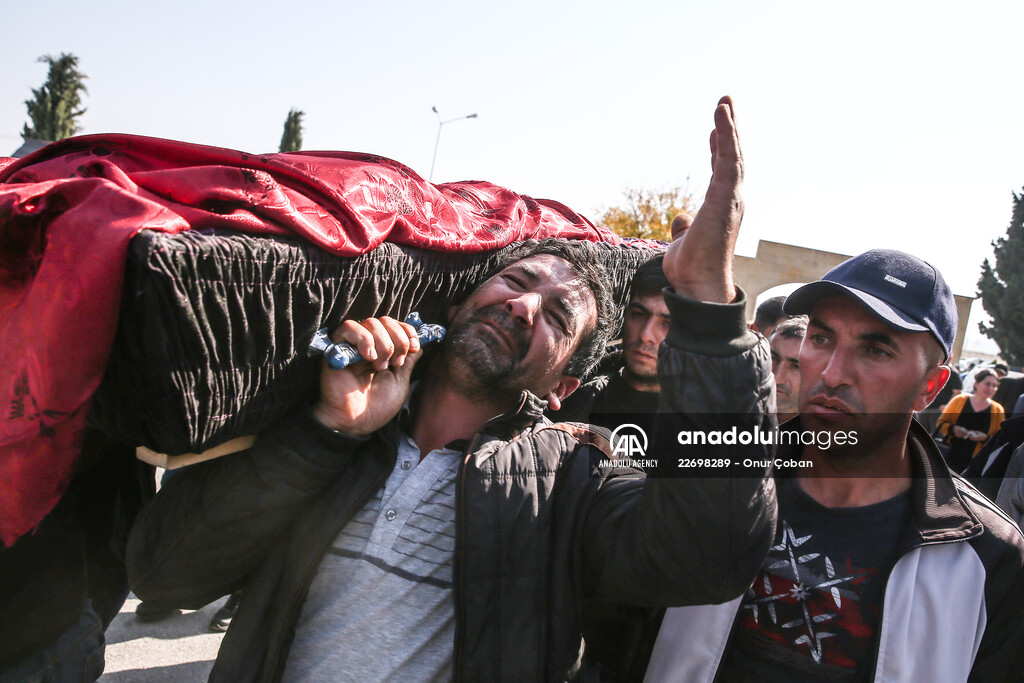 Funeral of Azerbaijanis died in Ganja attack