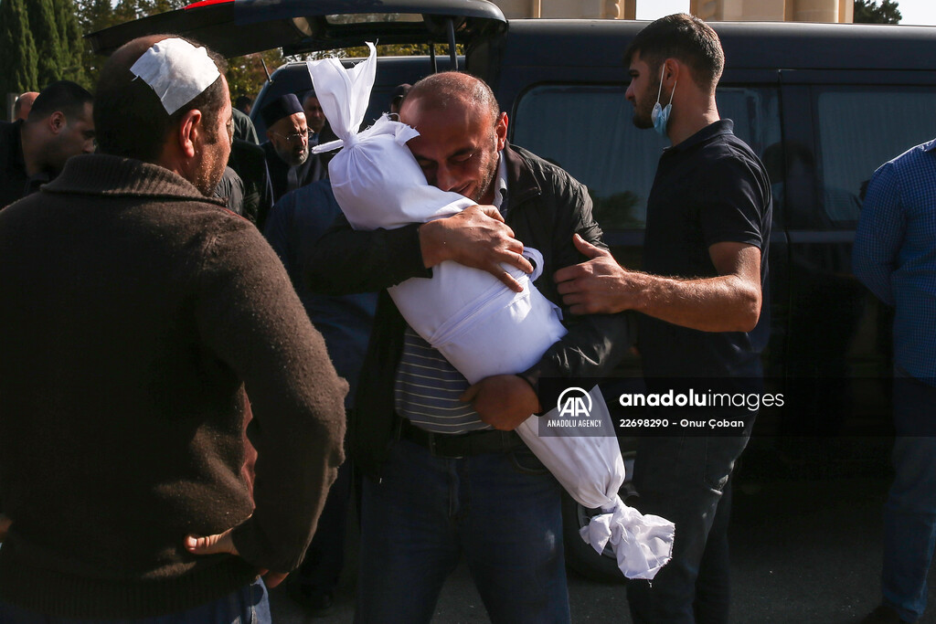 Funeral of Azerbaijanis died in Ganja attack