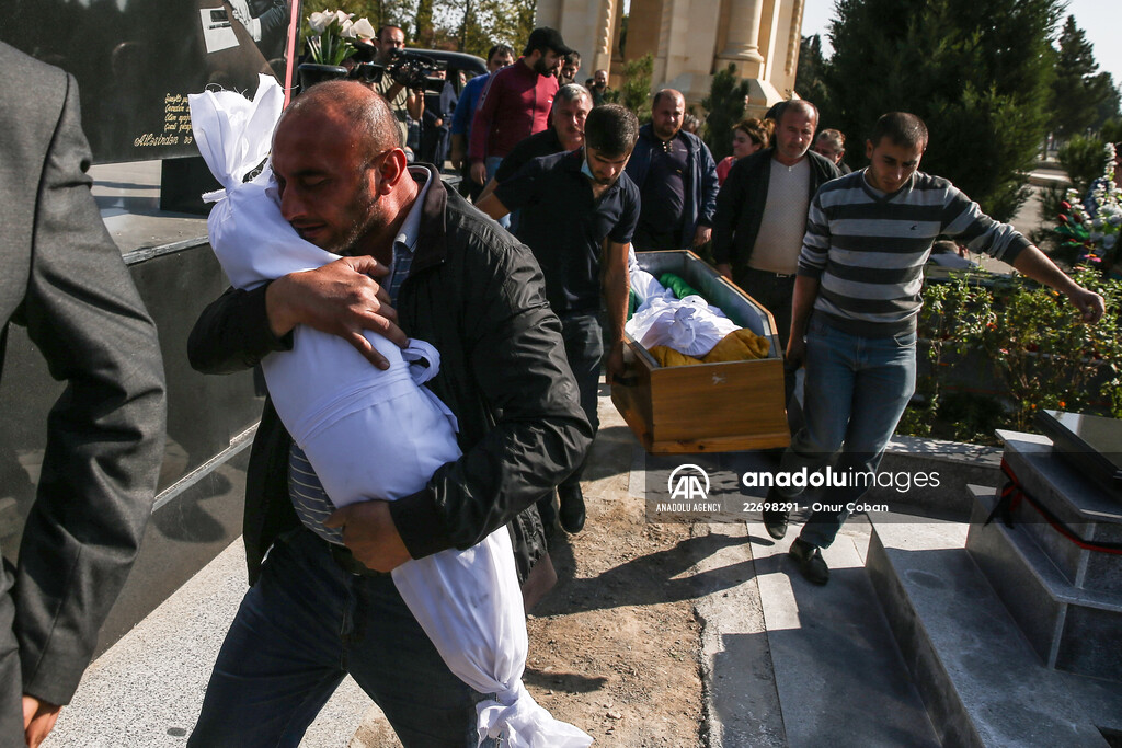 Funeral of Azerbaijanis died in Ganja attack