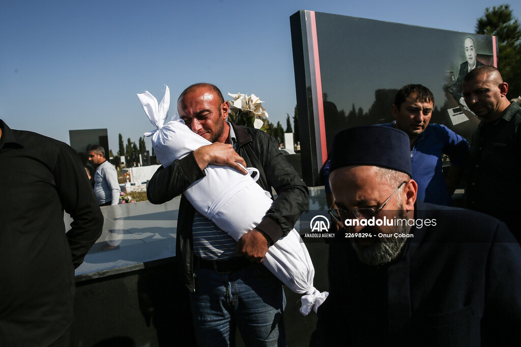 Funeral of Azerbaijanis died in Ganja attack