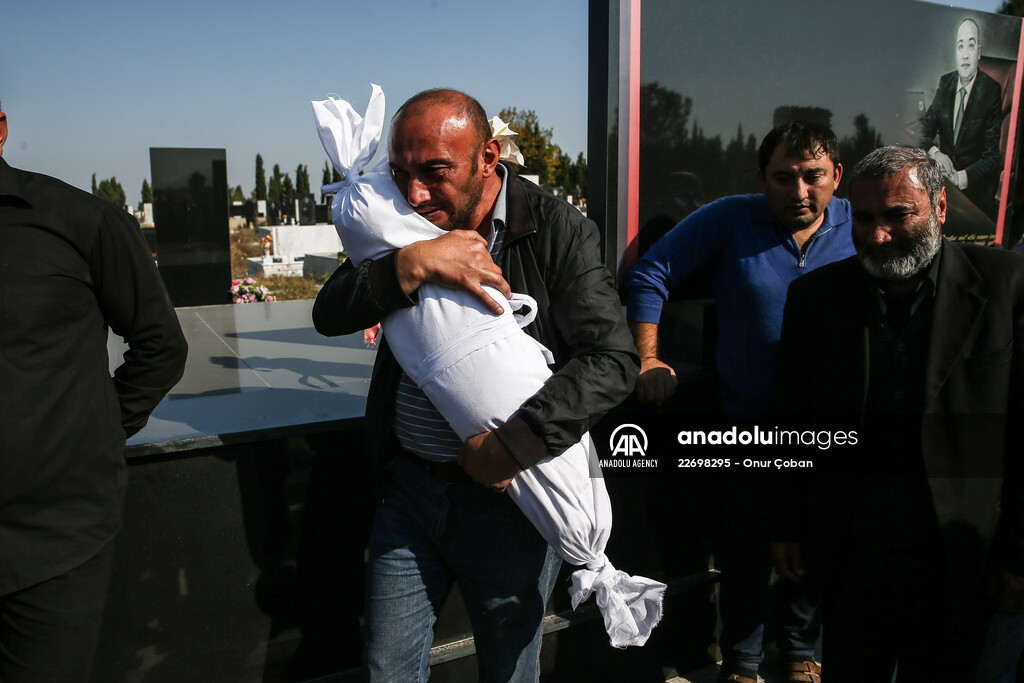 Funeral of Azerbaijanis died in Ganja attack