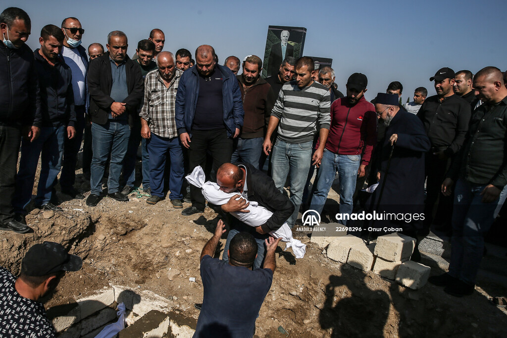Funeral of Azerbaijanis died in Ganja attack