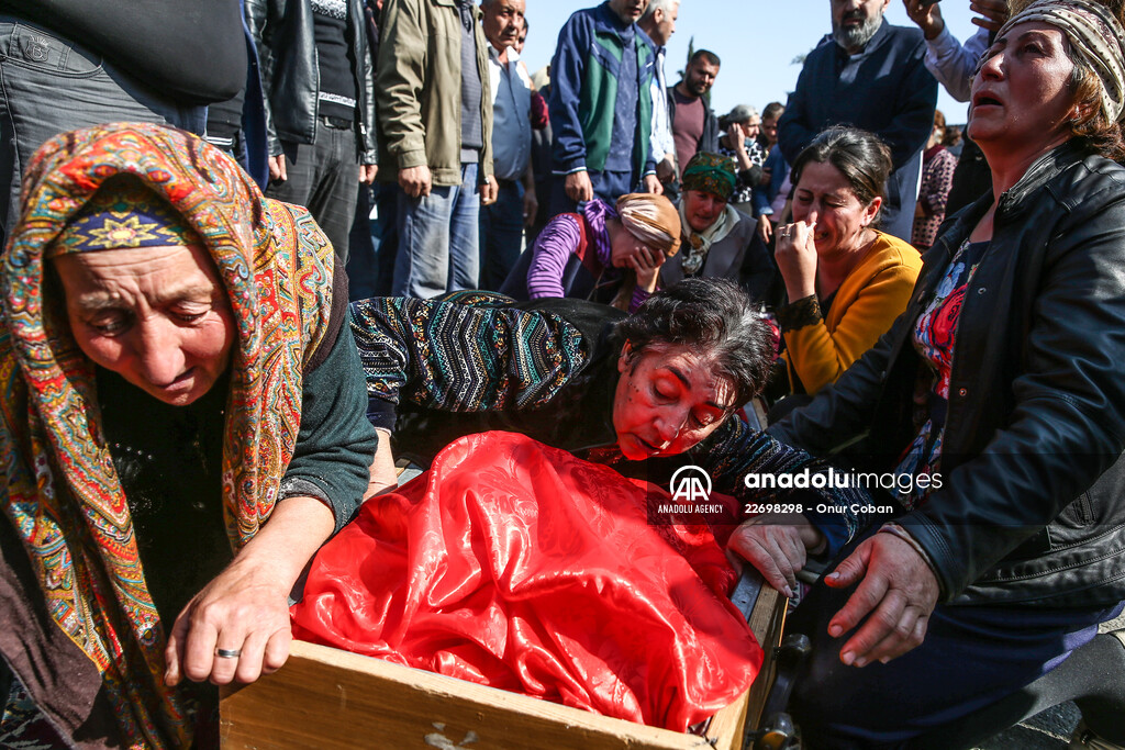 Funeral of Azerbaijanis died in Ganja attack