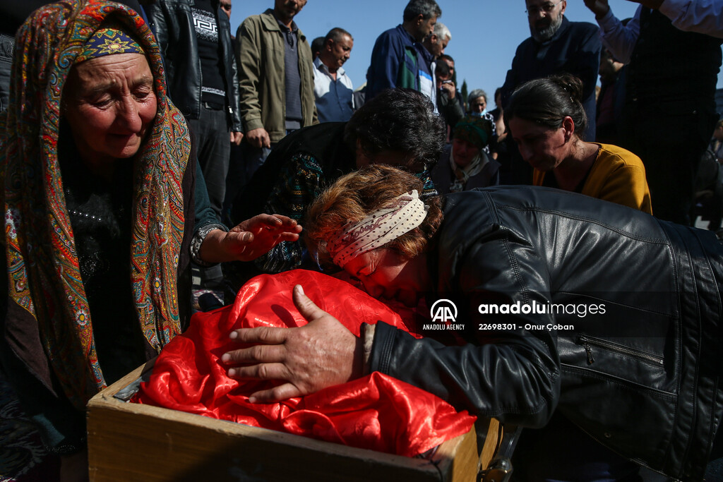 Funeral of Azerbaijanis died in Ganja attack