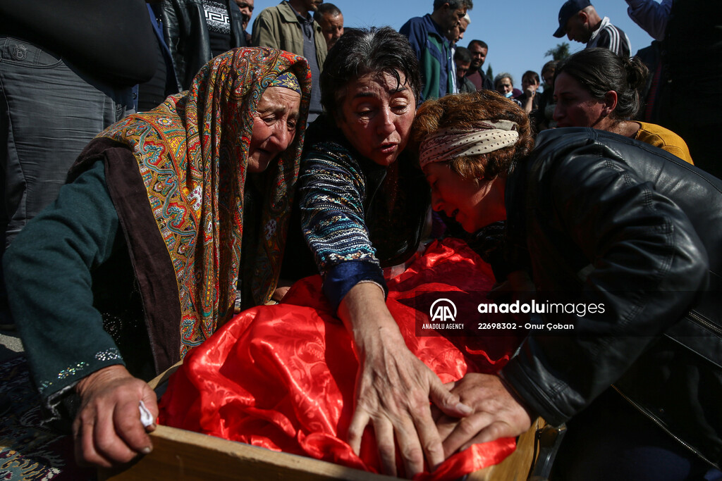 Funeral of Azerbaijanis died in Ganja attack