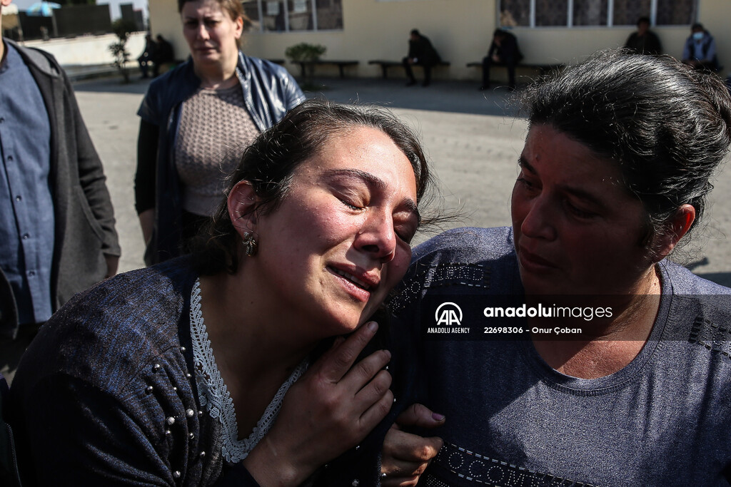 Funeral of Azerbaijanis died in Ganja attack