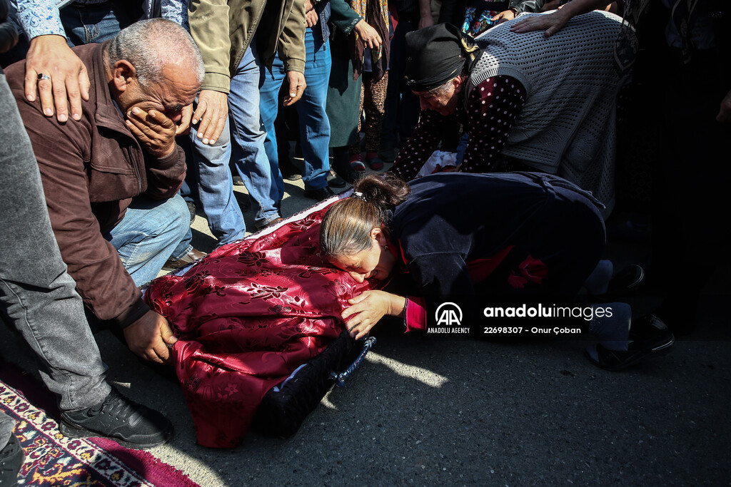 Funeral of Azerbaijanis died in Ganja attack