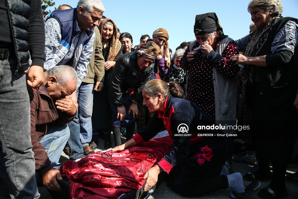 Funeral of Azerbaijanis died in Ganja attack