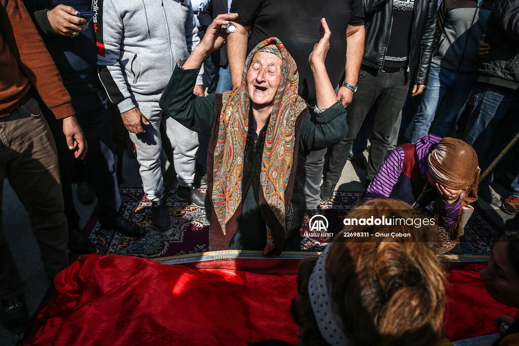 Funeral of Azerbaijanis died in Ganja attack