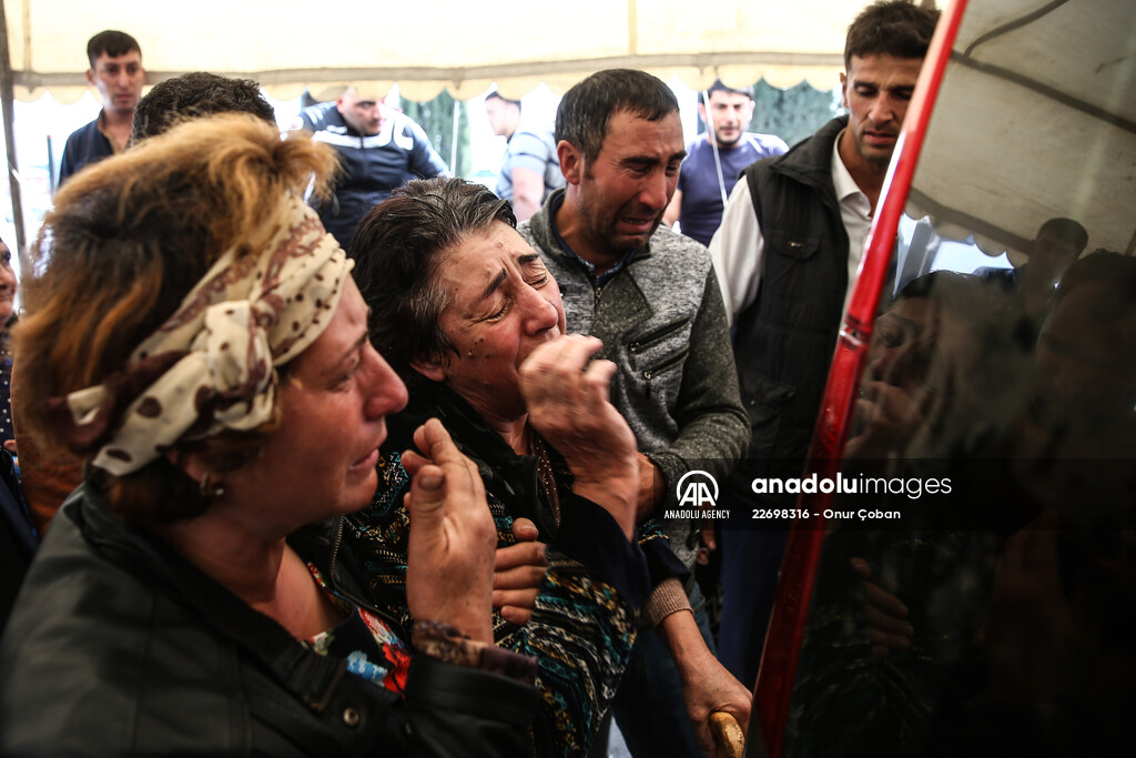 Funeral of Azerbaijanis died in Ganja attack