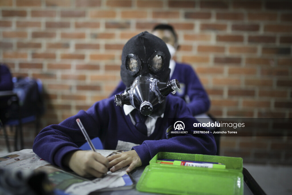 Handmade masks in Colombia