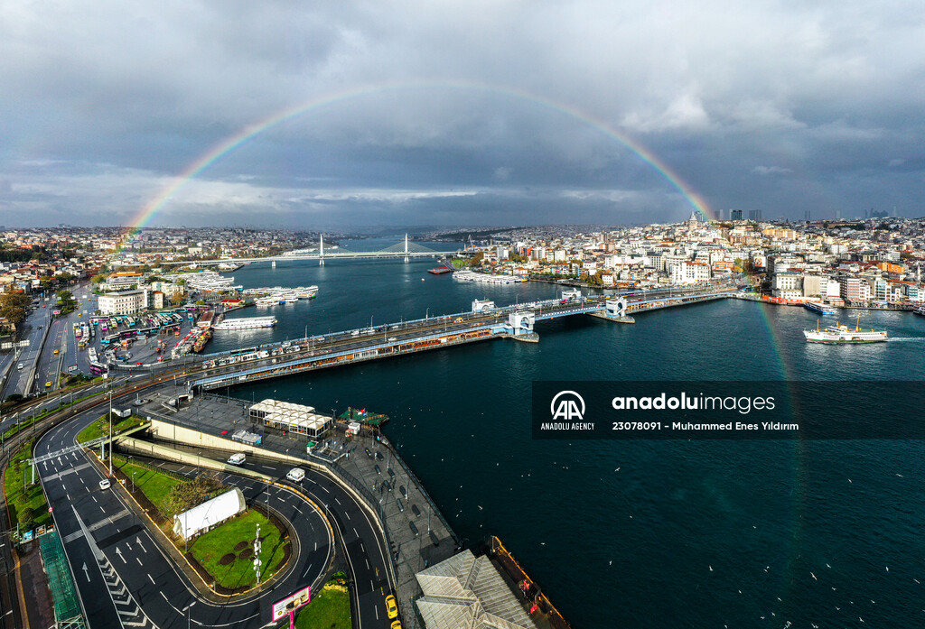 Rainbow over Istanbul