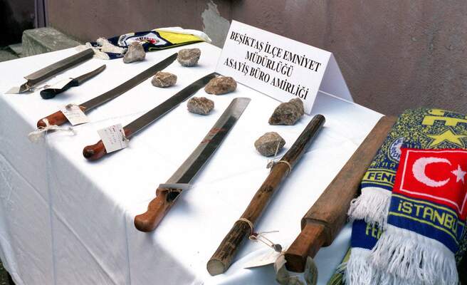 BASKETBOL MACI ONCESI OLAY CIKARANLAR YAKALANDI