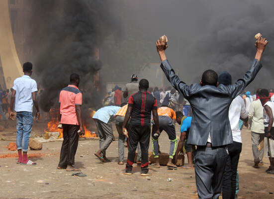 Protest against government's budget law in Niger