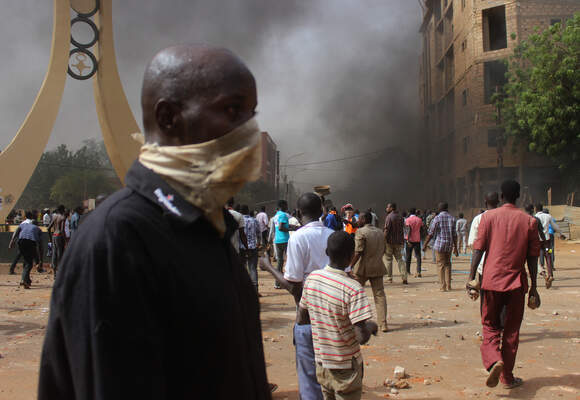 Protest against government's budget law in Niger