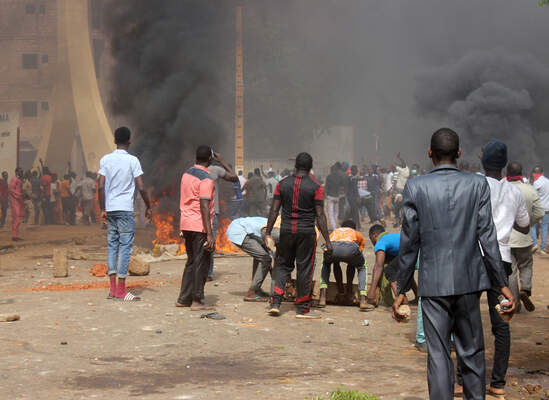Protest against government's budget law in Niger