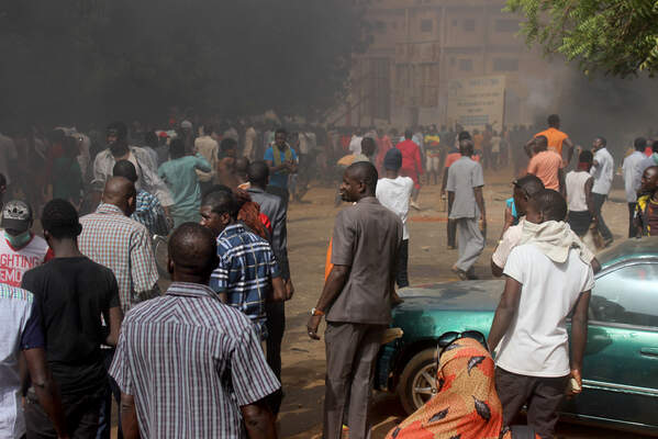Protest against government's budget law in Niger