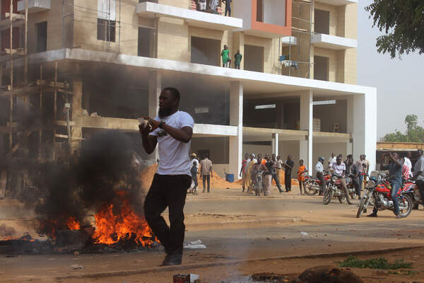 Protest against government's budget law in Niger
