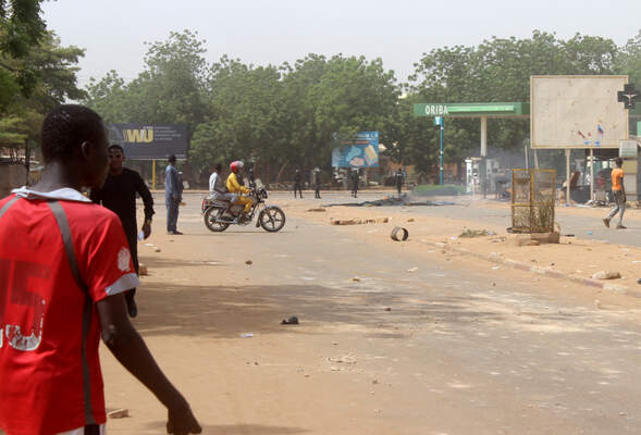Protest against government's budget law in Niger
