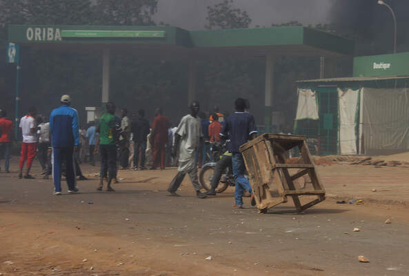 Protest against government's budget law in Niger