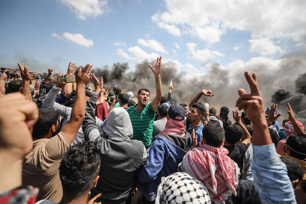 Protest at Gaza-Israel border