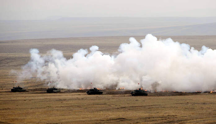 Turkish Army's military drill in Ankara