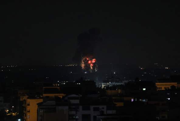 Airstrikes over Gaza Strip