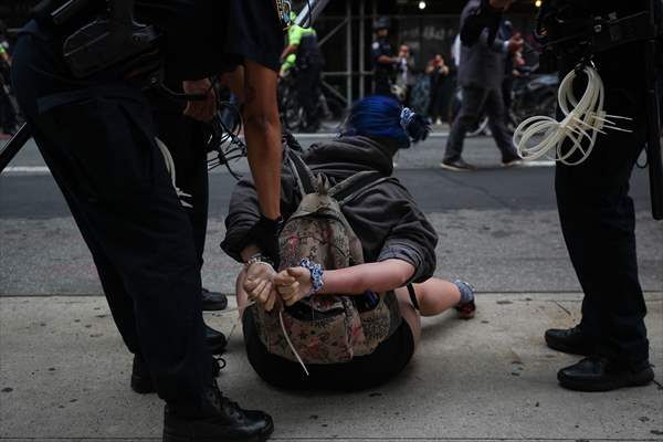 Police detained anti-ICE protestors in NYC