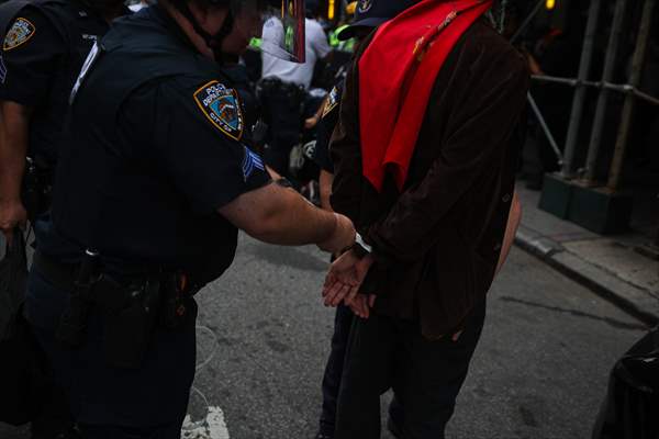 Police detained anti-ICE protestors in NYC