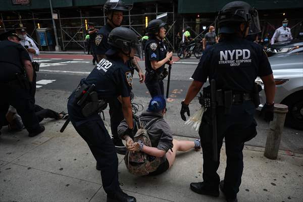 Police detained anti-ICE protestors in NYC
