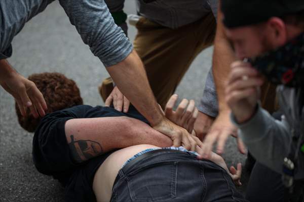 Police detained anti-ICE protestors in NYC