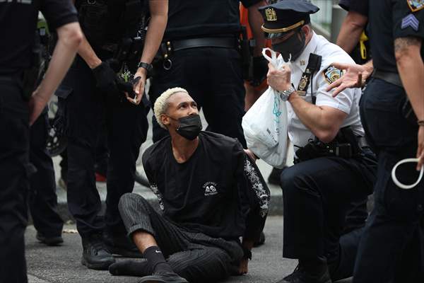 Police detained anti-ICE protestors in NYC